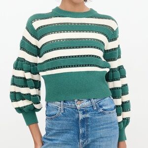 Self-Portrait
Greey & Multicolour Striped Cut Out Sweater size medium